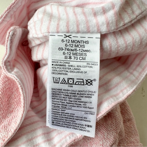 Burt’s Bees Baby Bodysuit and Gap Bear Ear Button Up Sweater Bundle - Picture 4 of 10